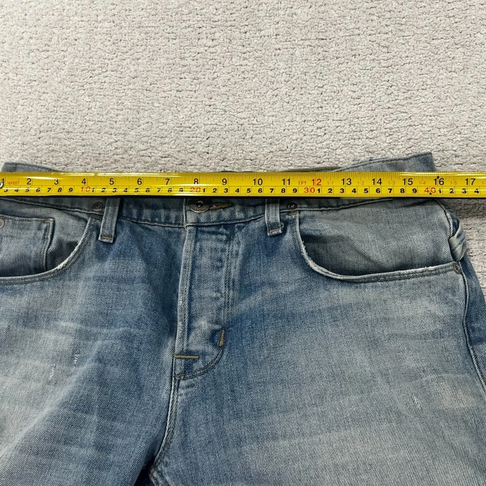 Hudson Jeans Mens 30x32 Light Wash  Selvedge Denim Stretch Straight Leg